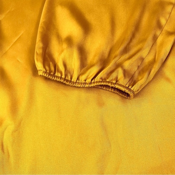 Lane Bryant Gold V Neck Blouse - Picture 4 of 10